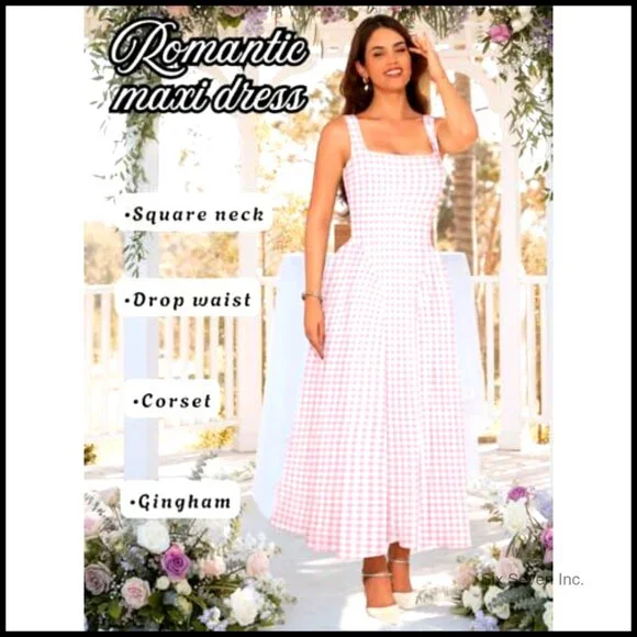 sachin and babi light blue dress Maxi Dress A-Line Drop Waist Square Neck Formal Elegant Wedding Guest Tea  Party